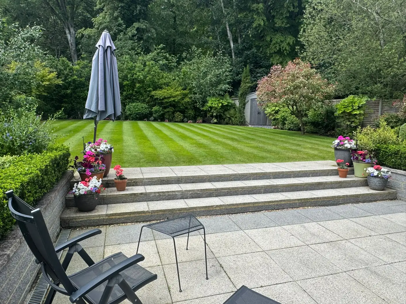 Lawn and garden by Lovell Gardens, landscapers covering Borehamwood